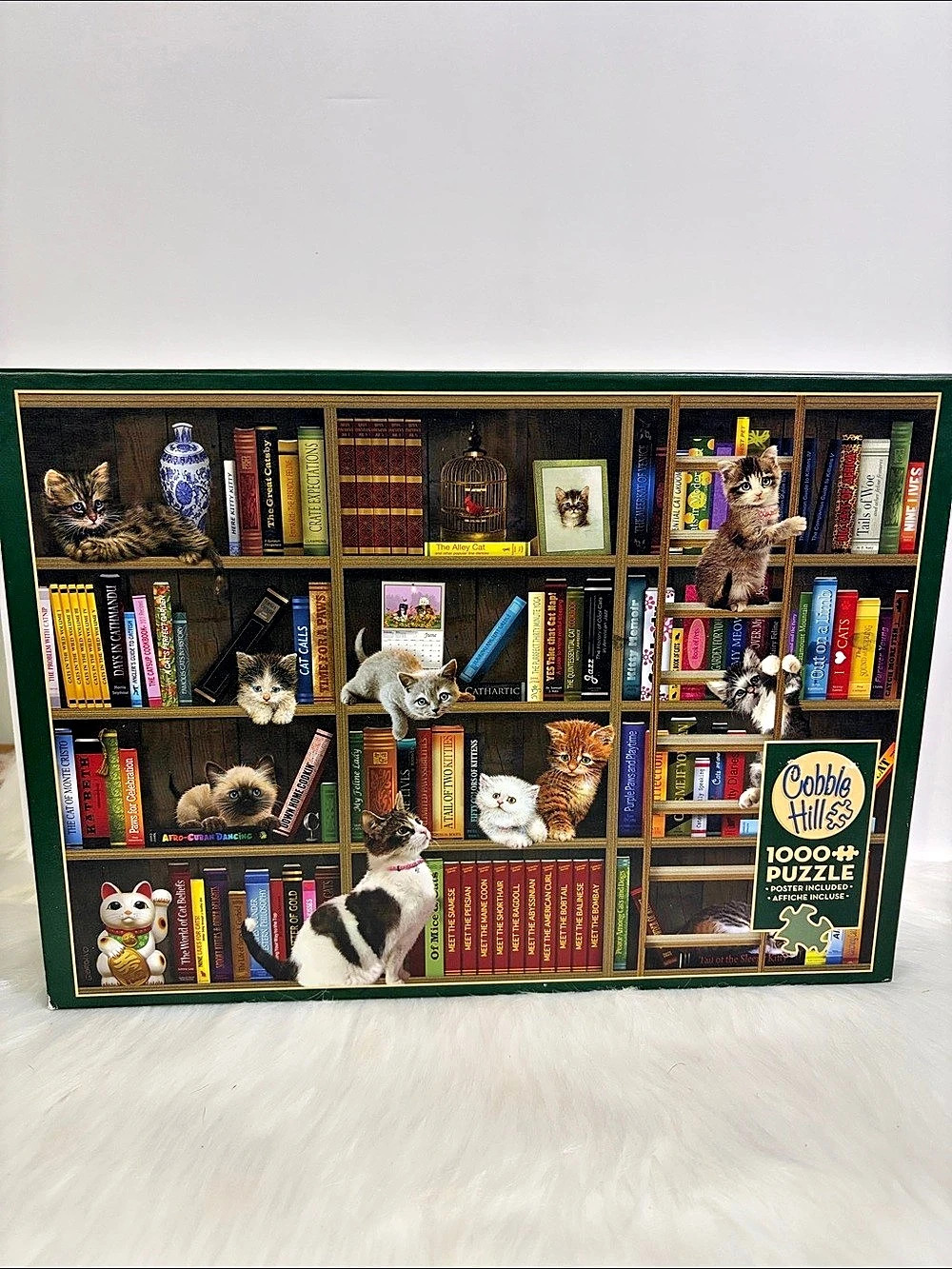 Cobble Hill Library Kittens 1000-Piece Cat Puzzle